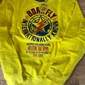 Yellow Graphic Crewneck Sweatshirt